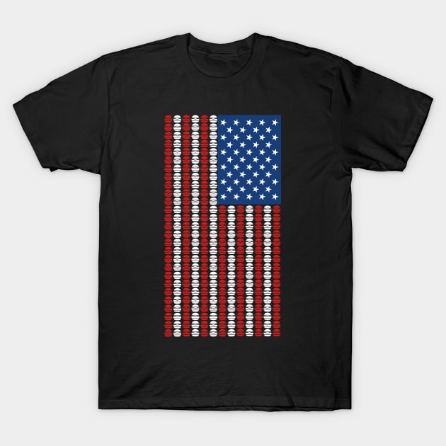 America Burger USA US Flag States Fast Food T-Shirt by Monstershirts